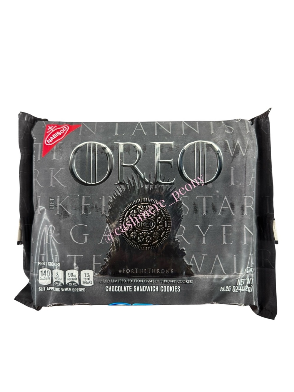 OREO Chocolate Sandwich Cookies Limited Edition Game of Thrones Collectors Item